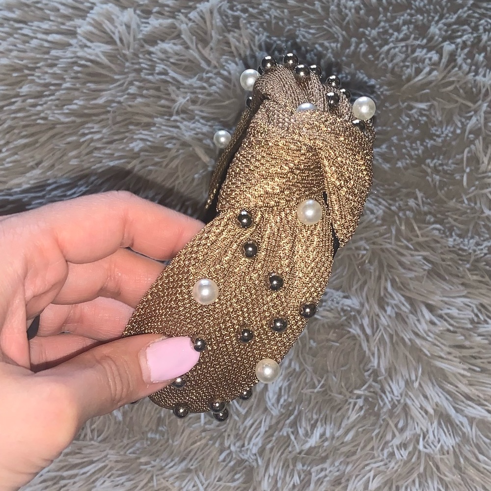 New light brown pearls headband - Picture 3 of 6